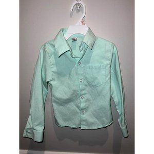 Toddler Boys Light Green Dress Shirt, Size  2T